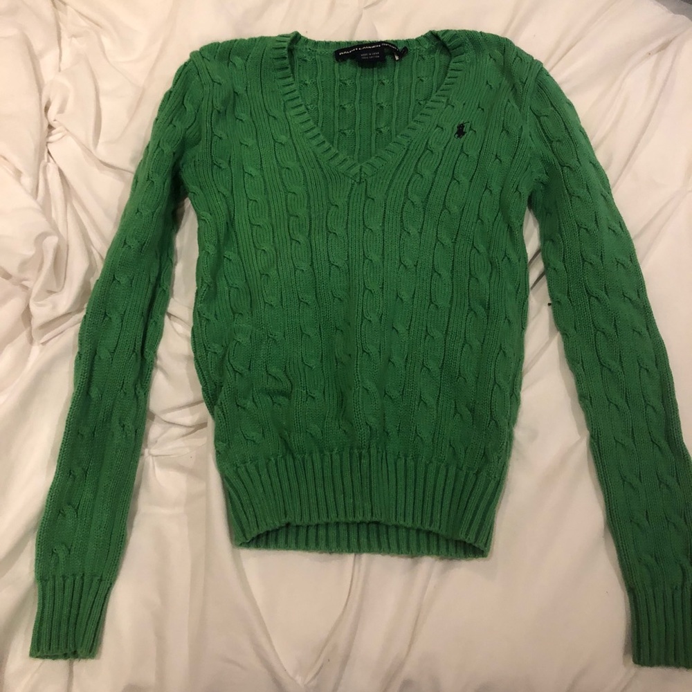 Green Ralph Lauren sport cardigan